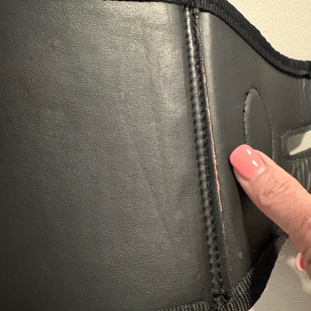 Tough 1 1200D Horn Bag Embroidered Western‎ Saddle Trail Bag Black - Picture 9 of 12